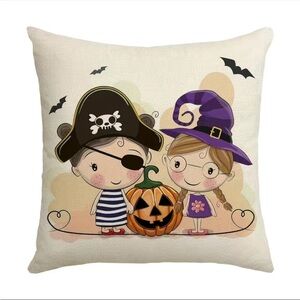 1pc, Halloween Kids Throw Pillow Cover  Halloween‎ Cushion Covers Linen Blending